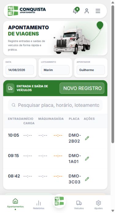 Sistema de Apontamento em celular
