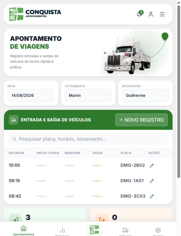 Sistema de Apontamento em tablet